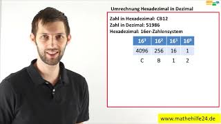 Umrechnung Hexadezimal in Dezimal umrechnen  Mathematik [upl. by Yggam]