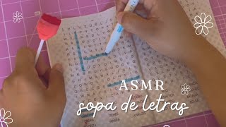 ASMR Paleta 🍭 mouth sounds  Sopa de letras 📝  poly asmr [upl. by Accebor]