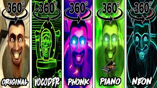 Skibidi Toilet ORIGINAL vs Phonk vs Vocoder vs Neon vs Piano Skibidi Toilet 360º VR ALL EPISODES [upl. by Uos]