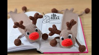 Jak zrobić zakładkę do książki Renifera Reindeer crochet bookmark [upl. by Onailime]