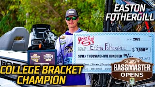 Easton Fothergill wins the 2023 Bassmaster College Classic Bracket at Milford Lake [upl. by Normy]