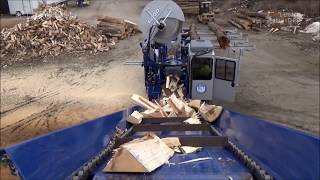 Watch A Machine Turn Tree Trunks Into Firewood In Seconds [upl. by Amand]