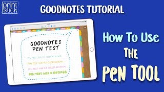 GoodNotes Tutorial Pen Tool Highlighter amp Eraser [upl. by Jarrad645]