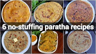 6 no stuffing paratha recipes  रोटी पराठा रेसिपी  easy paratha recipe without stuffing [upl. by Suzie]