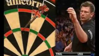 Two 9 Dart Finishes  Phil Taylor  2010 Premier League [upl. by Ellienad]