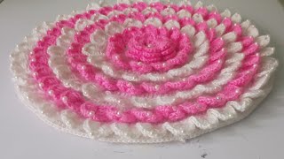 Thalpos design  Lokricha rumal Round pattern Beautiful crochet hand work Tablecloth [upl. by Ztnahc]