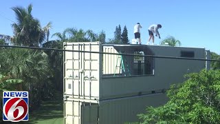 Brevard County meets homeowner stacking shipping containers in back yard [upl. by Ybocaj]