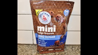 Voortman Bakery Zero Sugar Mini Fudge Brownie Cookies Review [upl. by Charil]