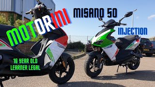 Motorini 50i Misano Scooter 16 year old learner legal with derestrict option  Walk Around Video [upl. by Landon]