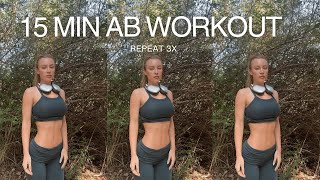 15 MIN AB WORKOUT  repeat 3x upper middle lower abs [upl. by Grimbald320]