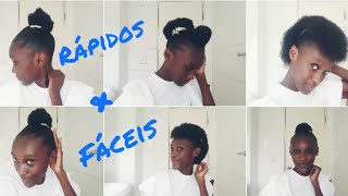 Penteados para cabelo crespo curto 💆‍♀️💇‍♀️ [upl. by Rotkiv802]