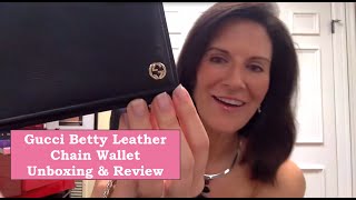 Gucci Betty Leather Chain Wallet Review [upl. by Nahtiek]