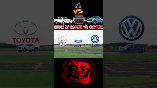 Toyota Hilux vs raptor vs amarok 😈🗿🗿shorts redbullf1 kawasaki rally [upl. by Aiehtela]