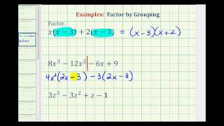 Ex Factor a Polynomial Using the Grouping Technique [upl. by Mihalco136]