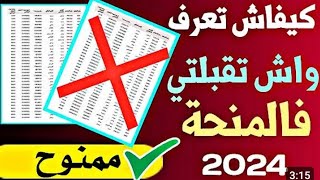 كيفاش تعرف راسك واش تقبلني ف المنحة 2025  شنو دير الا متقبلتيش Minha 2025 [upl. by Hairom]