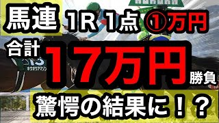 【馬券勝負】馬連1R1点1万円勝負、合計17万円の大勝負したら驚愕の結果になった！？ [upl. by Bartley]