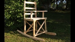 Building a Wooden Rocking Chair From Logs [upl. by Henke]