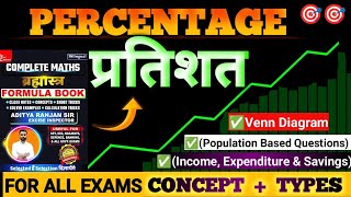 PERCENTAGE प्रतिशत 02 BRAHMASTRA FORMULA BOOK  All Govt Exams  BY ADITYA SIR percentage maths [upl. by Ttelracs676]