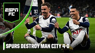 ‘A true HUMILIATION for Man City’ Manchester City 04 Tottenham REACTION  ESPN FC [upl. by Ettelohcin]