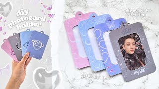 making DIY photocard holders ໒꒱ ‧₊˚ diy kpop pc holder keychain  deco 🐇🪻 aesthetic diy ˗ˏˋ ♡ ˎˊ˗ [upl. by Attelrahs]