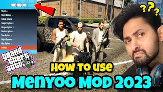 HOW TO USE MENYOO TRAINER IN GTA 5  MENYOO MOD FULL DETAILS  GTA 5 Mods 2023 HindiUrdu [upl. by Jamaal]