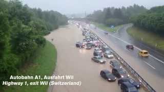 Gewitter mit Überschwemmungen in der Ostschweiz 14 Juni 2015 [upl. by Regdor]