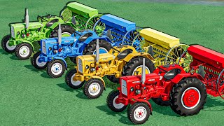 Game OF Colors  SEEDING on Abandoned Farm with Mini Ursus Tractors  Farming Simulator 22 [upl. by Wallis]