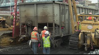 Train derailment in downtown Altoona [upl. by Seema]