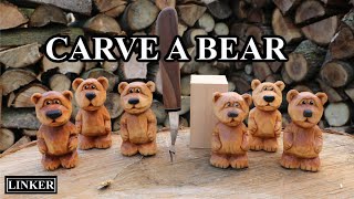 How to Carve a Bear Full Woodcarving Tutorial [upl. by Havens]