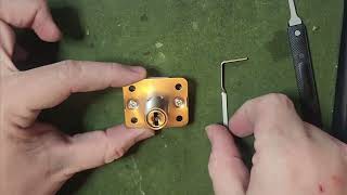 picking wafer lock locksmithing tutorial [upl. by Annahavas4]