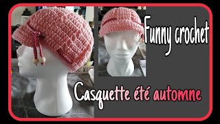 Casquette au crochet mi saison FunnyCrochet [upl. by Vashtee]