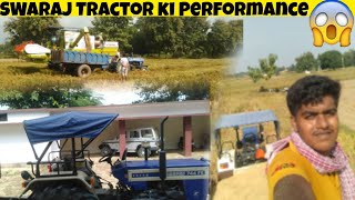 SWARAJ TRACTOR KI PERFORMANCEVISHAL 435 HARVESTER [upl. by Raimes]