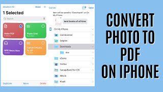 How To Convert Photo Document To PDF on iPhone [upl. by Mandie]