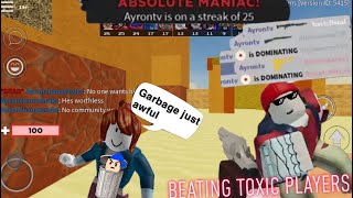 MAKING TOXIC PLAYERS RAGE QUIT TOXIC PLAYERS LOSING IN ARSENAL  ROBLOX [upl. by Lupe]