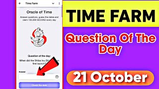 When did the Shiba Inu SHIB token first launchTime Farm 21 October Answer Question of the day [upl. by Aifos]