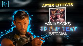 3D Flip Text likeyaniksksks After Effects  A Beginners Guide [upl. by Taub]