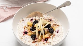 Breakfast Muesli Recipe Apple and Blackberry Bircher Muesli [upl. by Katti]