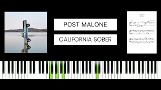 Post Malone Chris Stapleton  California Sober BEST PIANO TUTORIAL amp COVER [upl. by Oramlub]