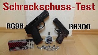 SchreckschussPistolenLautstärketest  RG96 amp RG300 1080p FullHD [upl. by Clougher]