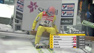 Andreas Kofler 26022011 Midtstubakken 105m SkiWM Oslo 2011 ORF HD [upl. by Alekin]