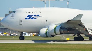 RARE  Longtail Aviation B744F VQBWT Morning Arrival at Munich Airport [upl. by Venator930]