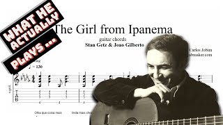 Girl from Ipanema TAB GetzGilberto  acoustic guitar chords PDF  Guitar Pro [upl. by Tabber]