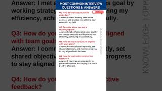 4 Most Common Job Interview Questions and Answers [upl. by Hess]