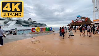 Cozumel Cruise Port Walking Tour 4K [upl. by Bendick808]