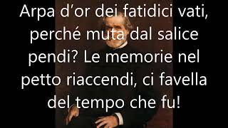 Giuseppe Verdi Va pensiero  Testo e Musica [upl. by Iniretake]