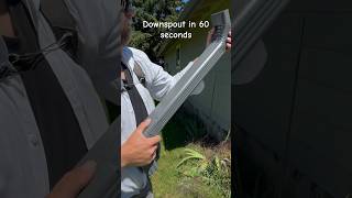 Downspout in 60 seconds gutter diy gutters shorts youtubeshorts rain guttering shortsfeed [upl. by Kinghorn]