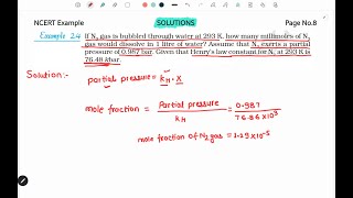 If N2 gas is bubbled through water at 293K  how many millimoles of N2 gas would dissolve in 1 litre [upl. by Caty]