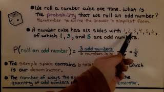 7th Grade Math 131b Calculating Theoretical Probability of Simple Events [upl. by Beatriz]