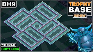 NEW BH9 Base 2022 with Replay  Best Builder Hall 9 Base Copy link  Clash of Clans [upl. by Euqcaj]