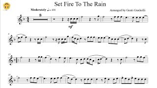 Set Fire To The Rain by Adele Flute Solo with Piano AccompanimentSheets [upl. by Llednol48]